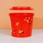 1L Plastic Bucket Handle Food Grade Bulk Decorative Christmas Gift Toy Package