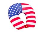 Personalized US Flag Airplane Neck Pillow , U Shaped Neck Pillow For Travel