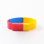 Three Colors Wristband Usb Drive 2.0 3.0 Logo Printed Usb Flash Drives 256GB