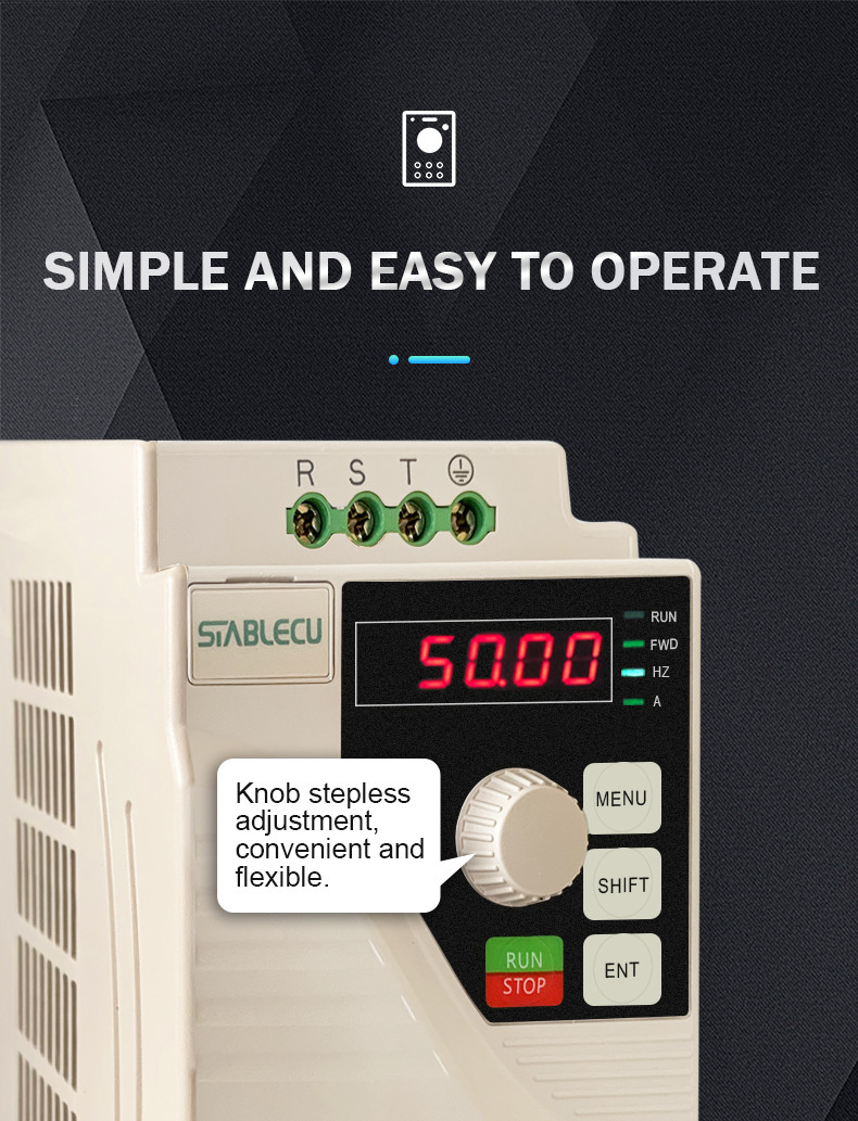 380V 220V Single Phase Frequency Inverter , 0.75KW 1 Phase Frequency Converter