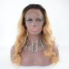 Buy cheap Ombre Lace Front Wig Human Hair Body Wave Blonde Lace Wigs With Baby Hair 1B/27 Blonde With Dark Roots Wigs For Women from wholesalers
