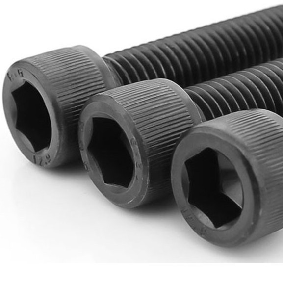 Hebei Fastener Carbon Steel 4.8 8.8 10.9 12.9 Class Black DIN912 Hex Socket Bolt Allen Bolt