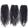 Buy cheap 8'' Kinky Curl Middle Part 100% Brazilian Virgin Hair Lace Closure For Ladys from wholesalers