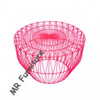 Buy cheap Metal Wire Frame Side Table Blue / Yellow Color Fashionable Design product