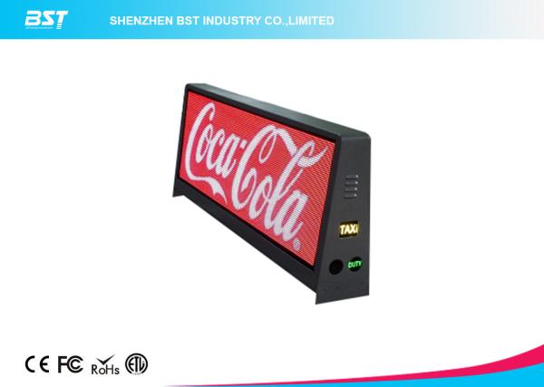 Buy cheap P5mm Taxi Advertising Screens , Waterproof IP65 Taxi Top LED Display 192 X 64 Dot Resolution from wholesalers