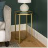 Buy cheap Modern Style Gold Stainless Steel Frame Tempered glass top Coffee Table Side table End table from wholesalers