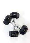 Wholesale Home Gym Fitness Equipment High Quality Hex Rubber Cover Dumbbell for