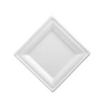 8 Inch Bagasse Square Plates Large Disposable Dinner Plates Water Resistant