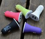 2018 hot selling trumpet matt car charger dual usb for iphone for samsung mobile