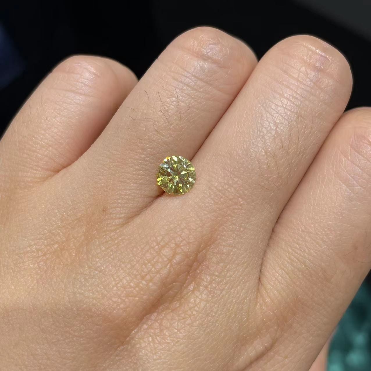 IGI Lab Created Yellow Diamonds 1 Carat Round Diamond