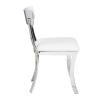 Buy cheap Factory price silver stackable dining chair stainless steel frame square back armless chair from wholesalers