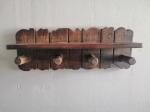 Wall Floating Shelf Wall Mounted Coat Rack 15.75 Inch, Dark Brown