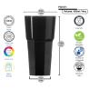 Buy cheap Tall Hiball Polycarbonate Plastic Tumbler Glasses 14oz Red Black White from wholesalers