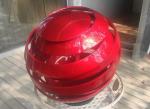Modern Painted Stainless Steel Abstract Sculpture Red Baking Varnished