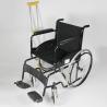 Buy cheap Solid Castor Folding Steel Wheelchair With Black Powder Coating Frame from wholesalers