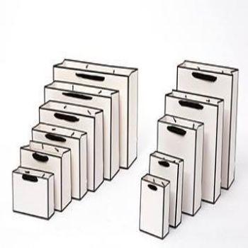 Buy cheap Colorful White Paper Shopping Bag for Outlet Custom Logo Garment Bags Made of Ivory Board from wholesalers
