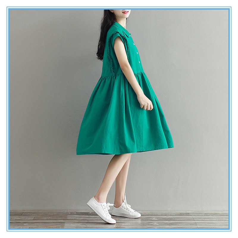 Fashion Loose Style Casual Women Plus Size Dresses Fat Girls Clothing