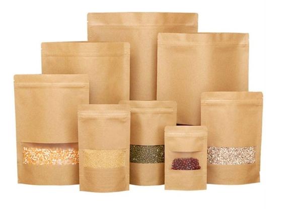 Buy cheap Packaging Paper Bag Food Biodegradable Candy Beef Bags Low Cost Paper Stand Up Pouch With Zipper from wholesalers