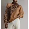 Buy cheap Small Quantity Garment Manufacturer High Neck Off Shoulder Knitted Sweater Women'S Long Sleeve Top from wholesalers