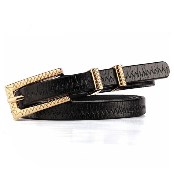Buy cheap Decorative Women Leather Belt 90cm Thin Gold Belt Ladies Metal from wholesalers