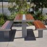 Buy cheap Customized Wood Dining Table Bench Set For Garden Courtyard Restaurant from wholesalers