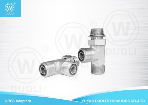 Buy cheap Hydraulic ORFS Male To SAE Male O Ring Boss Hydraulic Fittings Run TEE Adapters from wholesalers