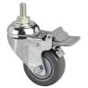 Buy cheap 130kg Load Capacity Grey Caster for Edl Chrome 4" Threaded Brake PU 5744-77 in Caster from wholesalers