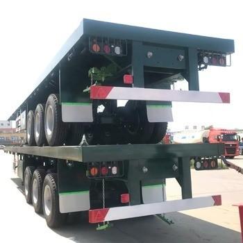 Buy cheap Customizable 2 3 4 Axles 30tons 40 Tons 50 Tons Shipping Container Flatbed Semi Trailer With Tractor Truck from wholesalers