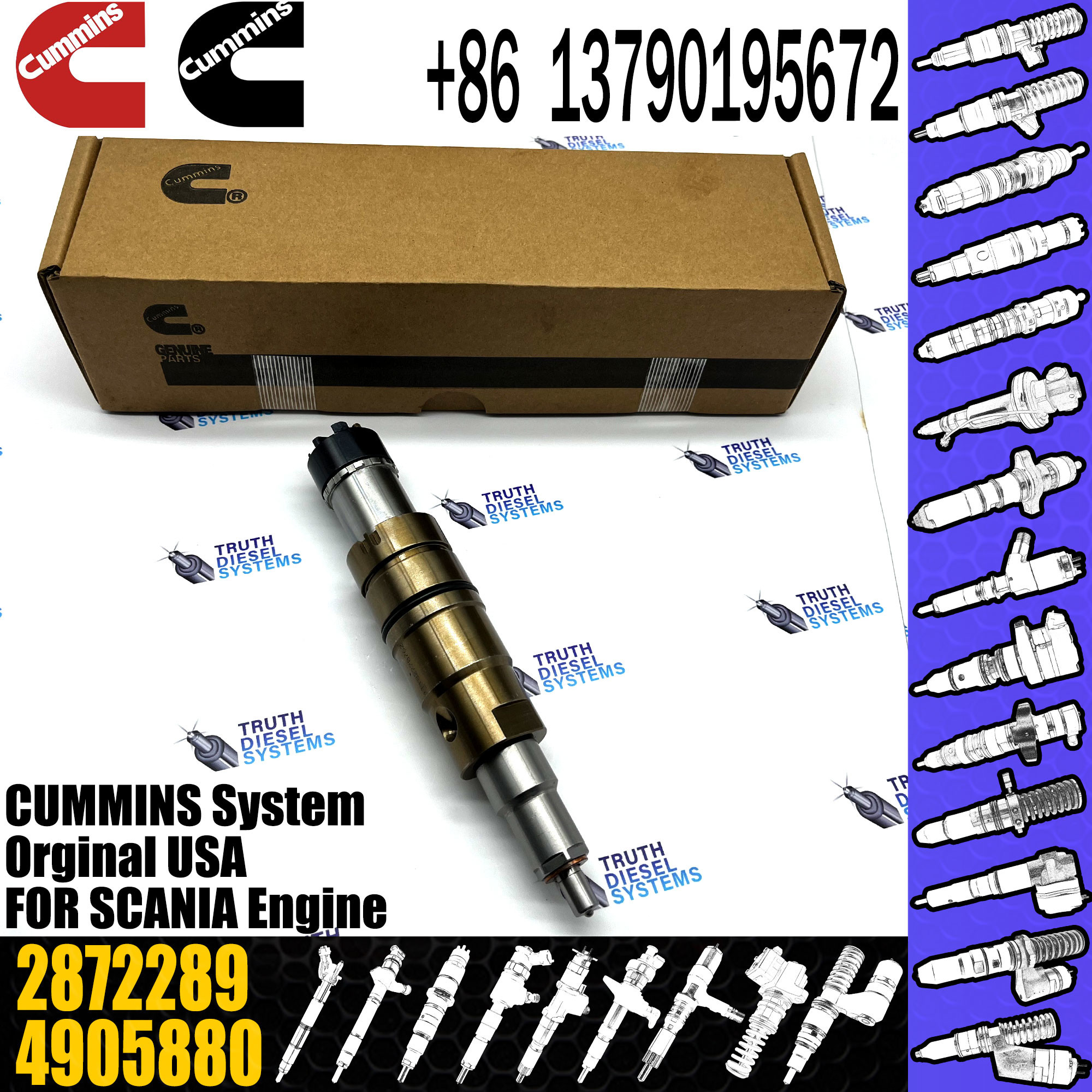 Diesel Fuel Injectors 2031835 575176 2872289 2872544 For Cummins SCANIA R Series