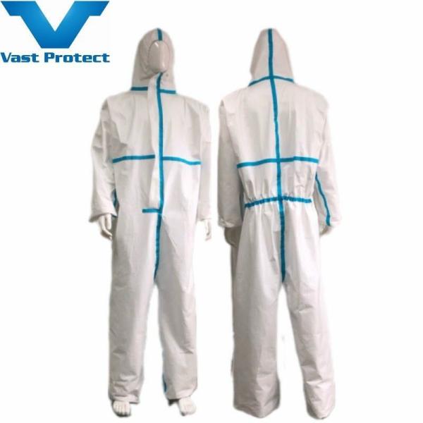 Buy cheap Disposable White Microporous Suit Coated with PP Without Shoe Cover No Logo Printing from wholesalers