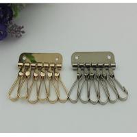 Buy cheap Cheaper Customized Iron Nickel Color Zipper Crocodile Leather Key Case Card Holder Hook 6 Keychain product
