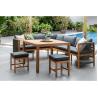 Buy cheap Outdoor Dining Set featuring Solid Wood Corner Sofa and 3 Seater Bench for Relaxing Meals from wholesalers