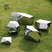Buy cheap Stainless Steel Sculpture Garden Mirror Polished Geometric Modern Abstract Art product