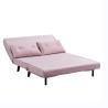 Buy cheap Tri Foldable Upholstered Trundle Daybed 2 Seater Pink Velvet Sofa Bed Chair from wholesalers