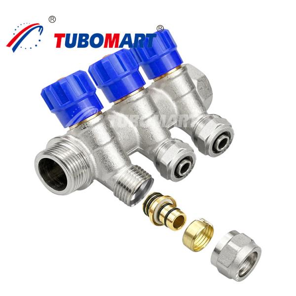 Buy cheap Floor Heating Systems Brass Plumbing Manifold 2 - 12 Outlets Water Pipe Manifold from wholesalers