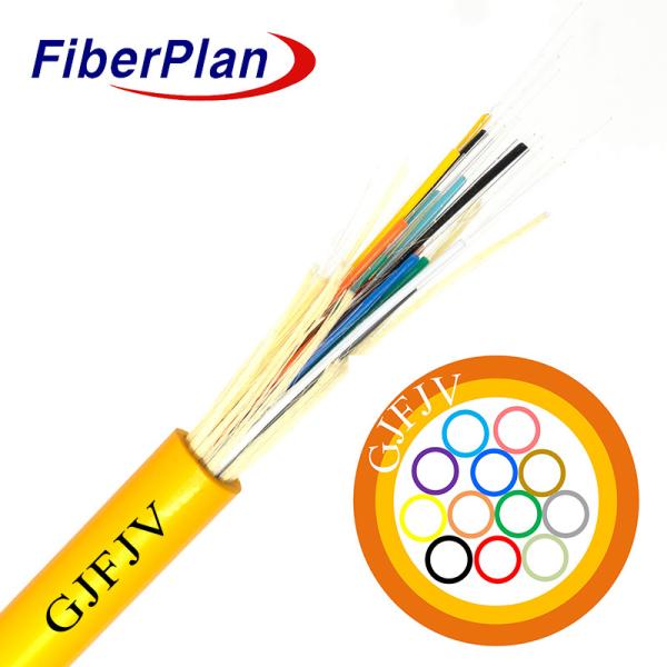 Buy cheap Indoor Ribbon Tight Buffer Distribution G652D Om3 Om4 Fiber Optic Cable GJFJV from wholesalers
