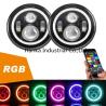 Buy cheap 70W RGB Jeep Led Headlights , High / Low Beam 3700lm Led Car Headlights from wholesalers