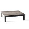 Buy cheap Rectangle Artistic Coffee Tables , Tempered Glass Coffee Table Black Leg from wholesalers