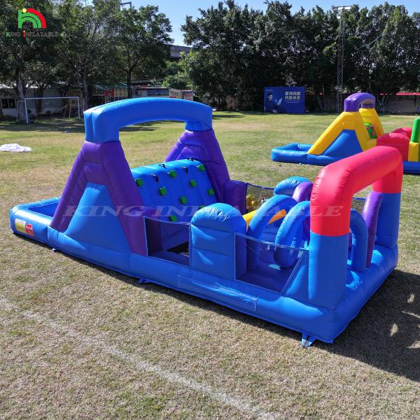 Buy cheap Outdoor Commercial Inflatable Bouncer Combo Bounce House Kids Party Bouncy Castle With Slide Ball Pit Climbing Obstacle Blower from wholesalers