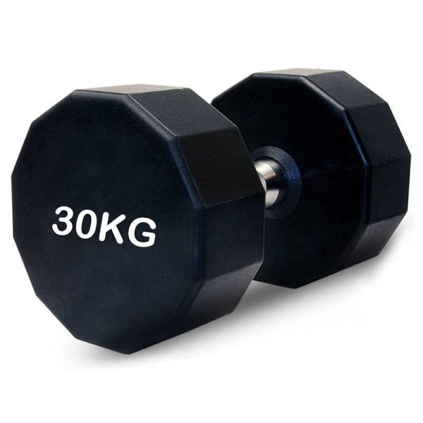 Buy cheap Gym Fitness 12 Sides Black Dumbbells Set Cast Iron Rubber Coated from wholesalers