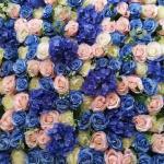 Factory direct sale artificial flower wall for wedding stage decoration