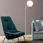 Nordic living room floor lamp Simple design bedroom study vertical lamp glass
