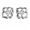 Buy cheap 18K White Gold Rose Gold Four Leaf Clover Diamonds Stud Earrings (GDE012) from wholesalers