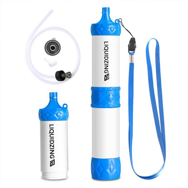 Buy cheap Blue Outdoor Survival Water Filter Straw 1000L Water Filter Survival Straw from wholesalers