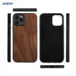 TPU Bamboo Wooden Phone Case Natural Walnut Wood Phone Cover Shockpoof