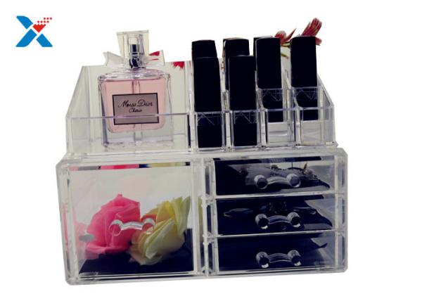 Buy cheap Eco Friendly Acrylic Makeup Organiser With Drawers Display Storage Box from wholesalers