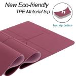 Lightweight Thermoplastic Elastomer Yoga Mat / Printed Pvc Free Yoga Mat