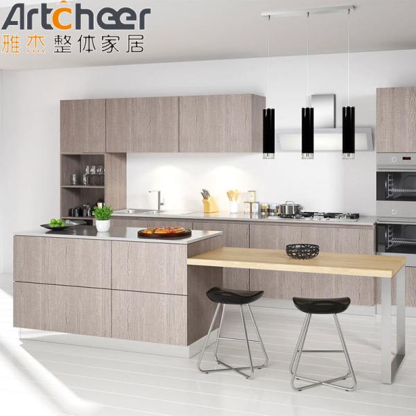 Buy cheap Customized Size Open Shelf Melamine Kitchen Cabinet Furniture for Hotels and Apartments from wholesalers