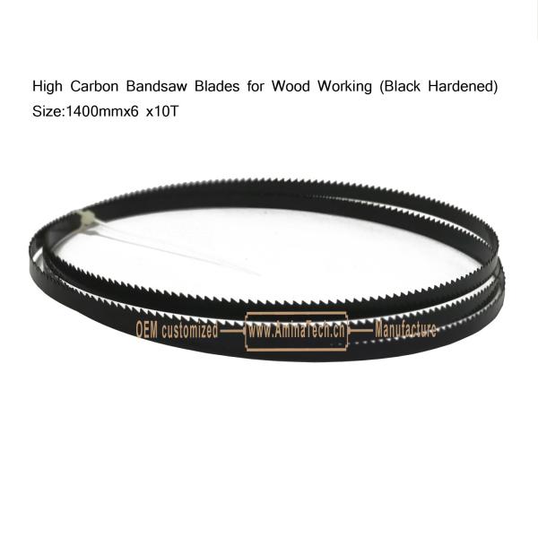 Buy cheap High Carbon Bandsaw Blades for Wood Working (Black Hardened) Size:1400mmx6x10T from wholesalers