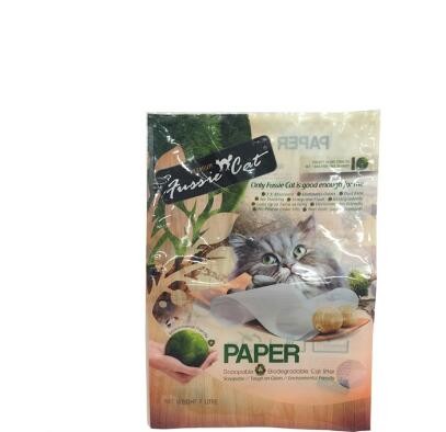 Customized Printing Stand Up Eco-Friendly PE Food Pacaking Bag For Cat Litter with Hanger